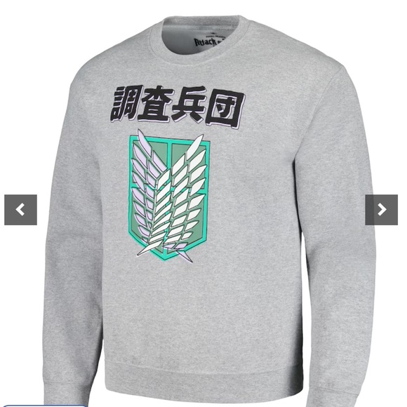 NEW Unisex Ripple Junction Heather Gray Attack on Titan Graphic Fleece Size:M - Picture 1 of 6